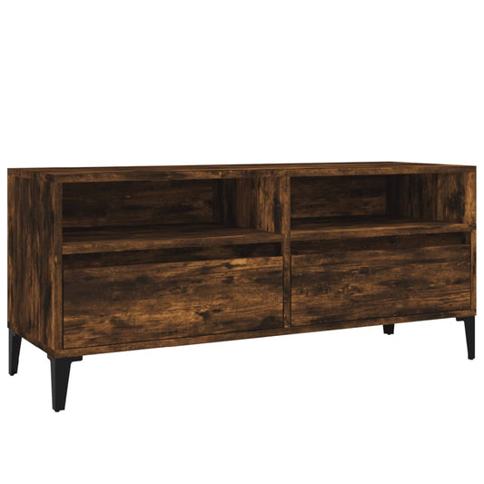 TV Cabinet Smoked Oak 100x34,5x44,5 cm Engineered Wood