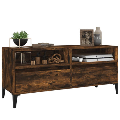 TV Cabinet Smoked Oak 100x34,5x44,5 cm Engineered Wood