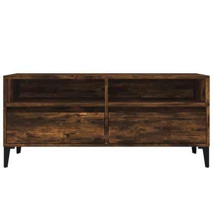 TV Cabinet Smoked Oak 100x34,5x44,5 cm Engineered Wood
