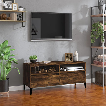 TV Cabinet Smoked Oak 100x34.5x44.5 cm Engineered Wood