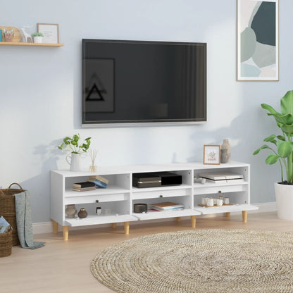 TV Cabinet White 150x30x44,5 cm Engineered Wood