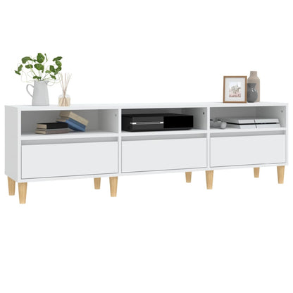 TV Cabinet White 150x30x44,5 cm Engineered Wood