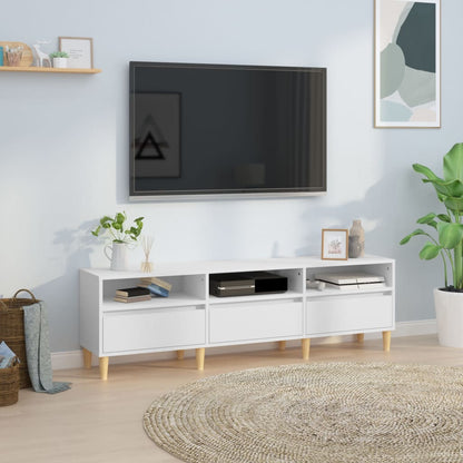TV Cabinet White 150x30x44,5 cm Engineered Wood