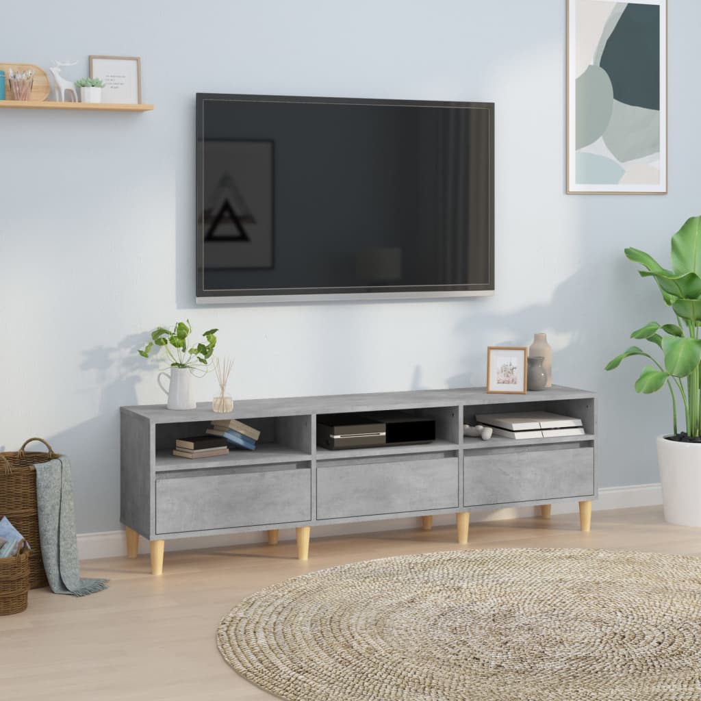 TV Cabinet Concrete Grey 150x30x44,5 cm Engineered Wood