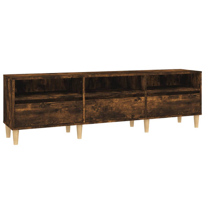 TV Cabinet Smoked Oak 150x30x44,5 cm Engineered Wood