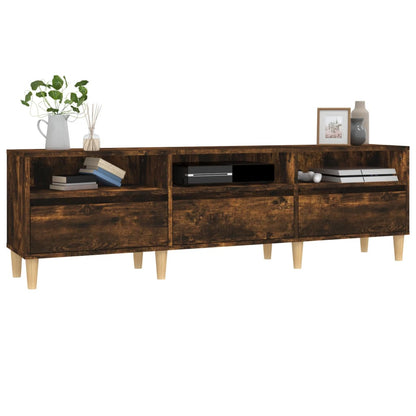 TV Cabinet Smoked Oak 150x30x44,5 cm Engineered Wood