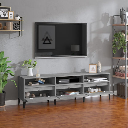 TV Cabinet Concrete Grey 150x30x44,5 cm Engineered Wood