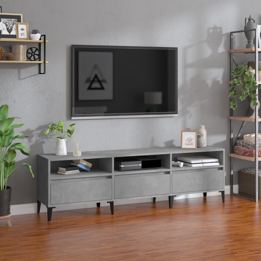 TV Cabinet Concrete Grey 150x30x44,5 cm Engineered Wood