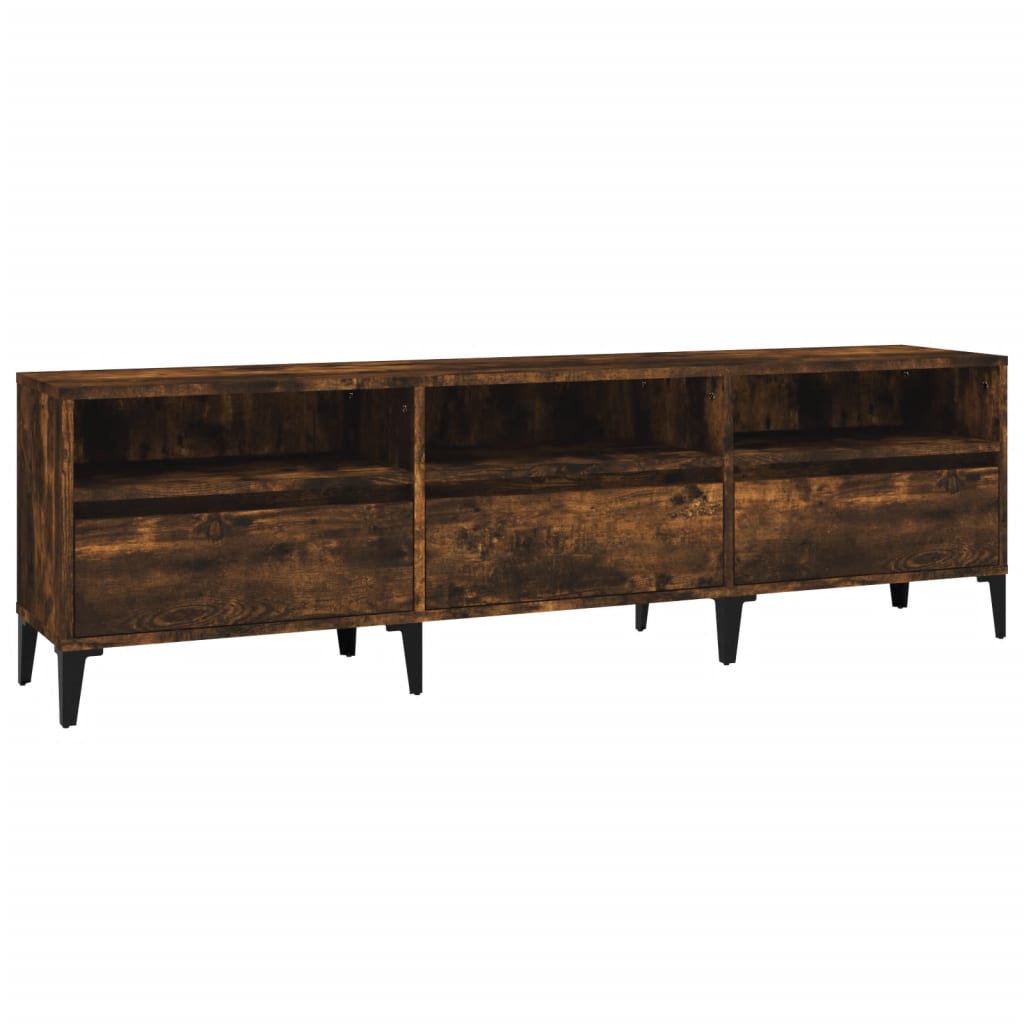TV Cabinet Smoked Oak 150x30x44.5 cm Engineered Wood