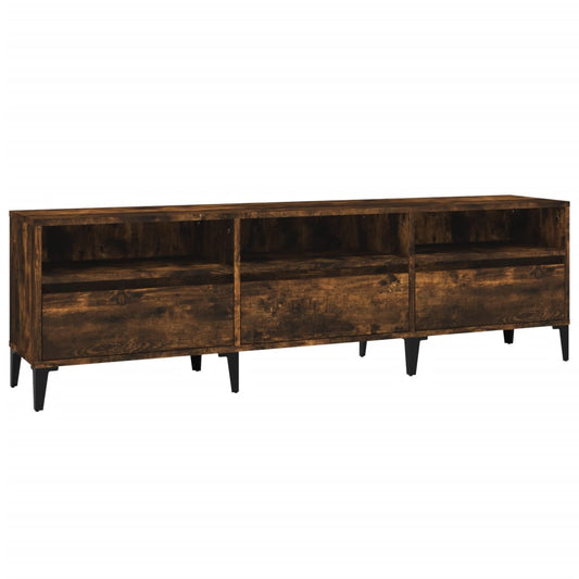 TV Cabinet Smoked Oak 150x30x44,5 cm Engineered Wood