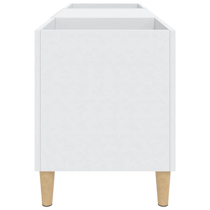 Record Cabinet White 121x38x48 cm Engineered Wood
