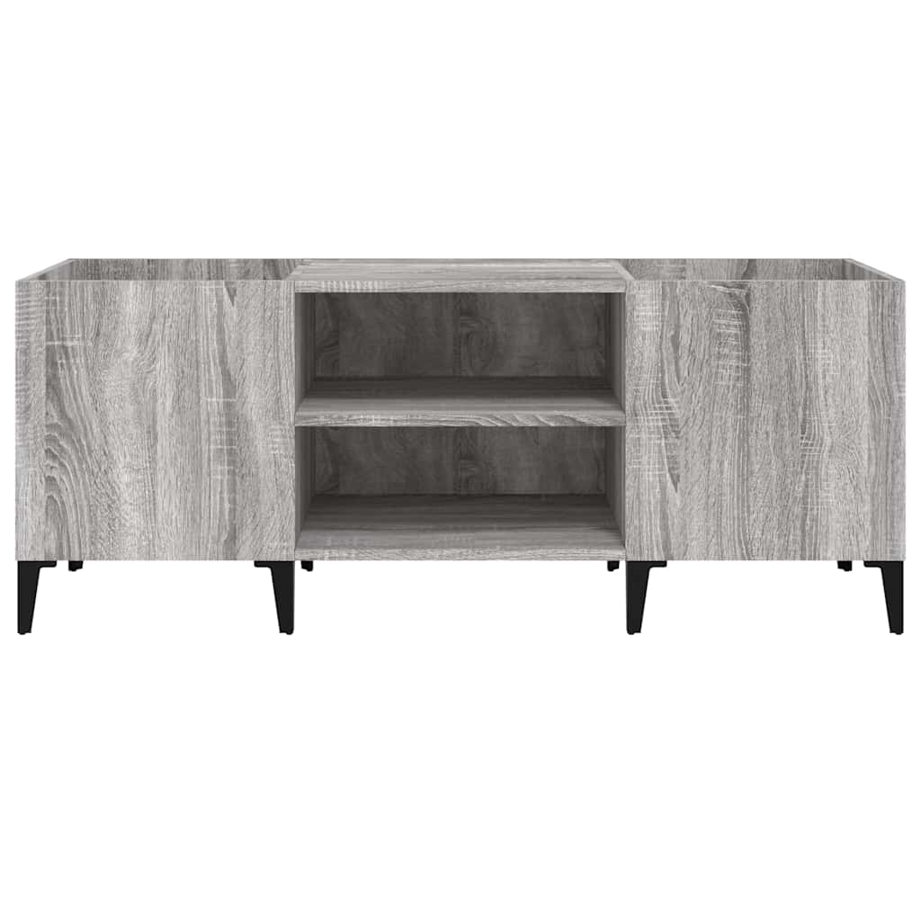 Record Cabinet Grey Sonoma 121x38x48 cm Engineered Wood