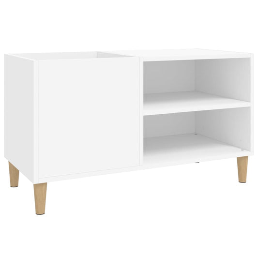 Record Cabinet White 84,5x38x48 cm Engineered Wood
