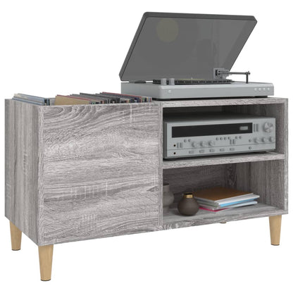 Record Cabinet Grey Sonoma 84.5x38x48 cm Engineered Wood