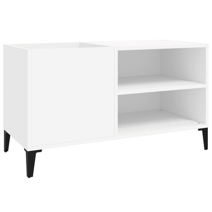 Record Cabinet White 84,5x38x48 cm Engineered Wood