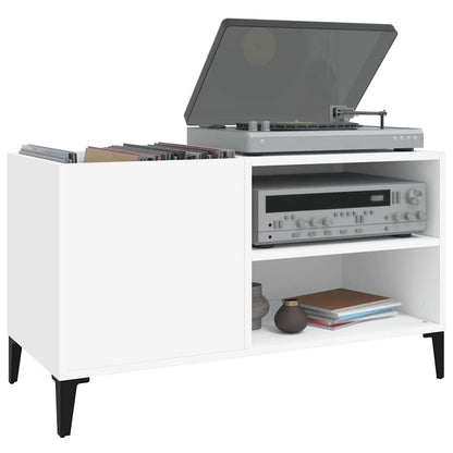 Record Cabinet White 84,5x38x48 cm Engineered Wood