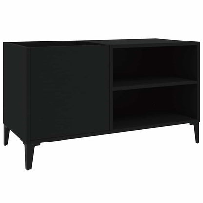 Record Cabinet Black 84,5x38x48 cm Engineered Wood