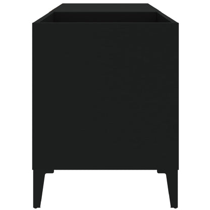 Record Cabinet Black 84.5x38x48 cm Engineered Wood