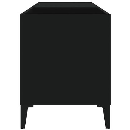 Record Cabinet Black 84,5x38x48 cm Engineered Wood