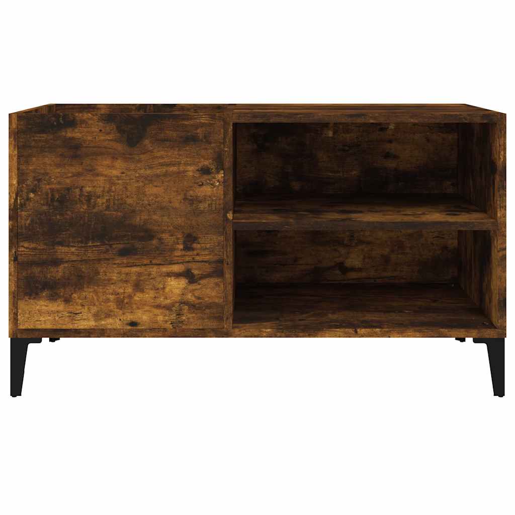Record Cabinet Smoked Oak 84,5x38x48 cm Engineered Wood