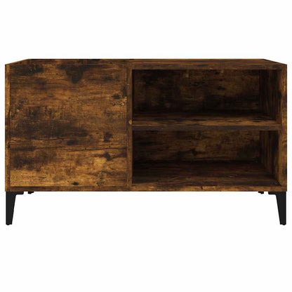 Record Cabinet Smoked Oak 84,5x38x48 cm Engineered Wood