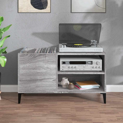 Record Cabinet Grey Sonoma 84,5x38x48 cm Engineered Wood