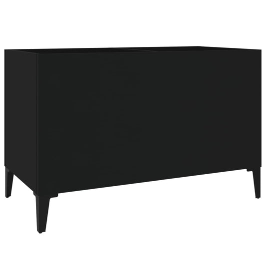 Record Cabinet | Black | Engineered Wood, Metal | 74.5 x 38 x 48 cm