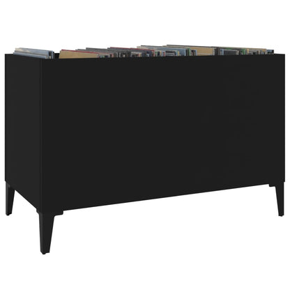 Record Cabinet | Black | Engineered Wood, Metal | 74.5 x 38 x 48 cm