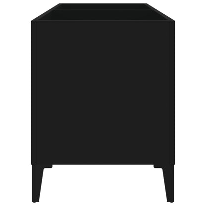Record Cabinet | Black | Engineered Wood, Metal | 74.5 x 38 x 48 cm