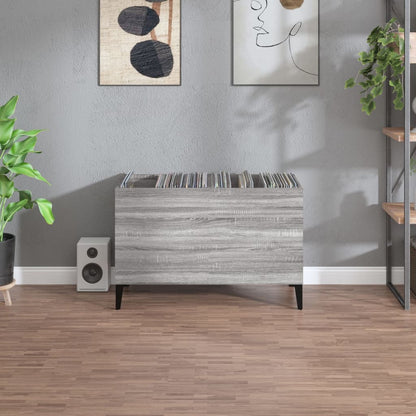Record Cabinet | Grey Sonoma | Engineered wood, Metal | Medium