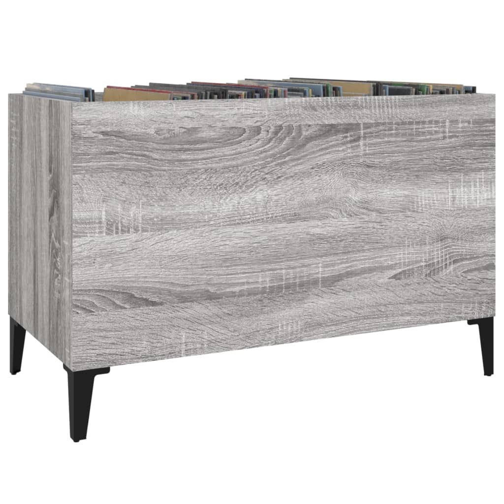 Record Cabinet | Grey Sonoma | Engineered wood, Metal | Medium