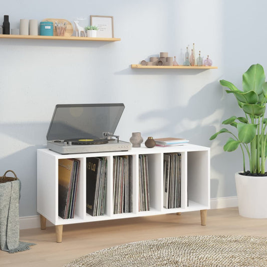 Record Cabinet | White | Engineered wood | 100x38x48 cm | Record Cabinet
