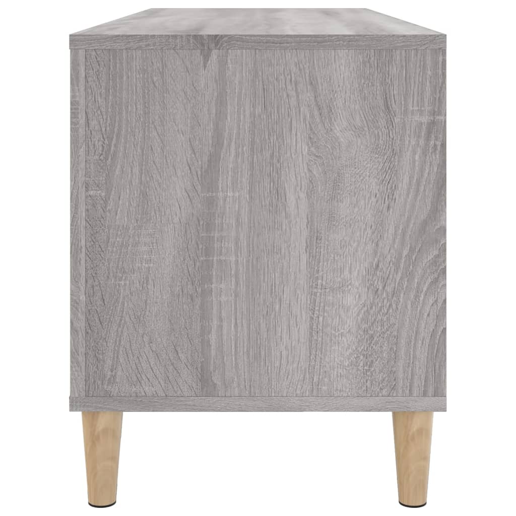 Record Cabinet | Grey Sonoma | Engineered wood, Solid eucalyptus wood