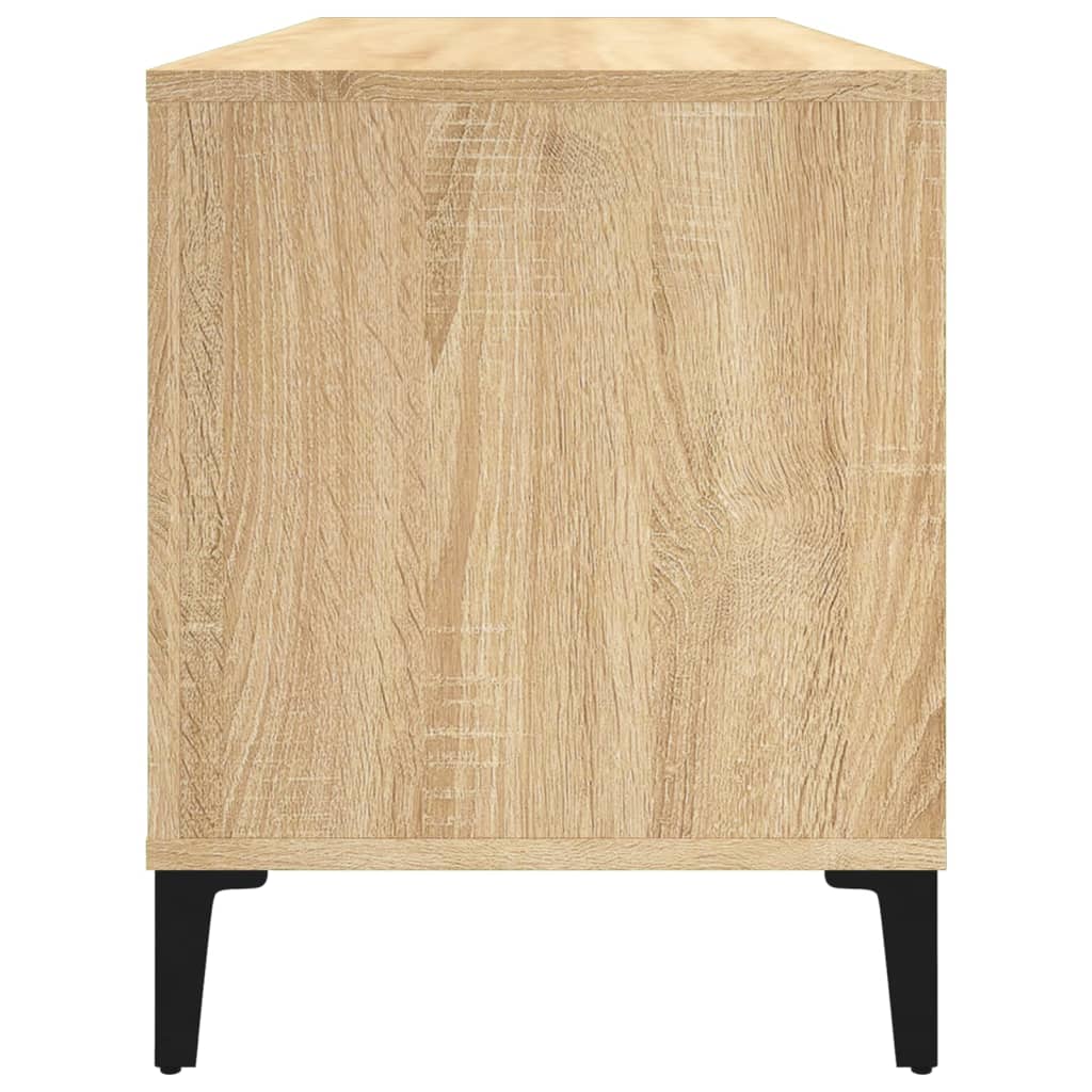 Record Cabinet | Sonoma Oak | Engineered Wood, Metal | Medium | Cabinet