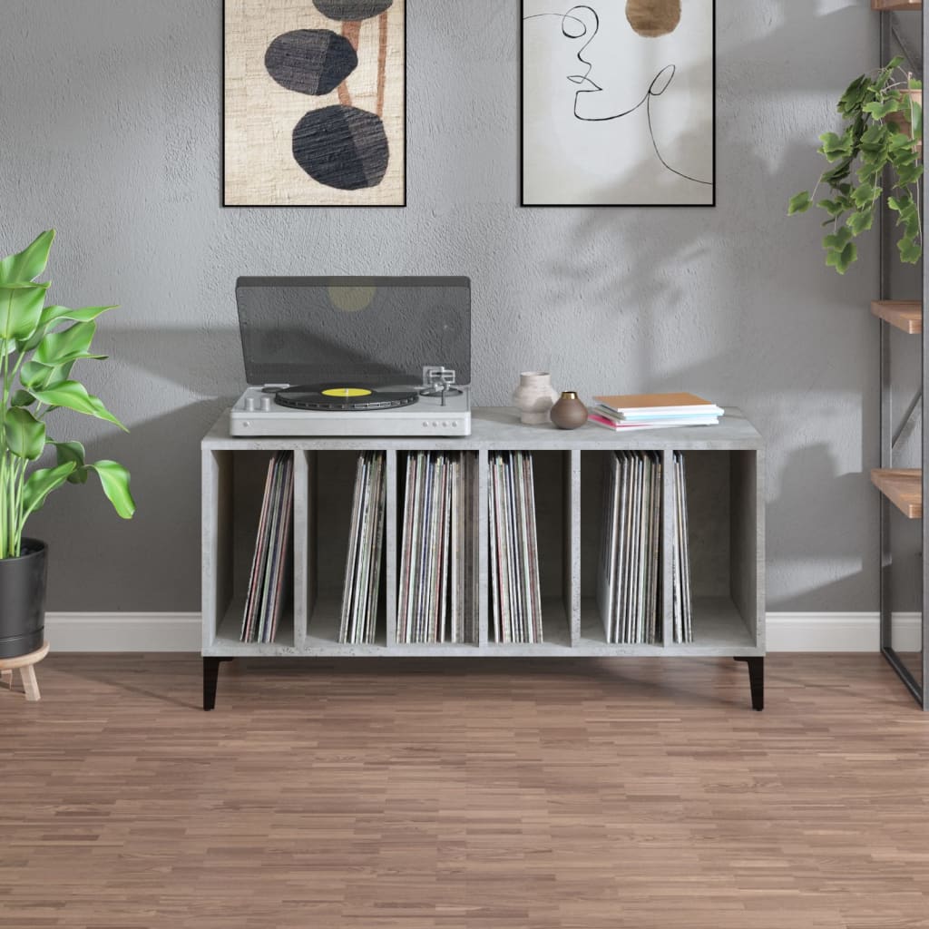 Record Cabinet | Concrete grey | Engineered wood, metal | Record Cabinet