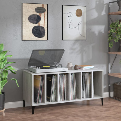 Record Cabinet | Grey sonoma | Engineered wood, metal | 100 x 38 x 48 cm
