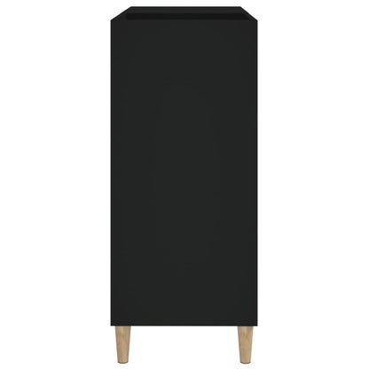 Record Cabinet | Black | Engineered wood, solid eucalyptus wood | Medium