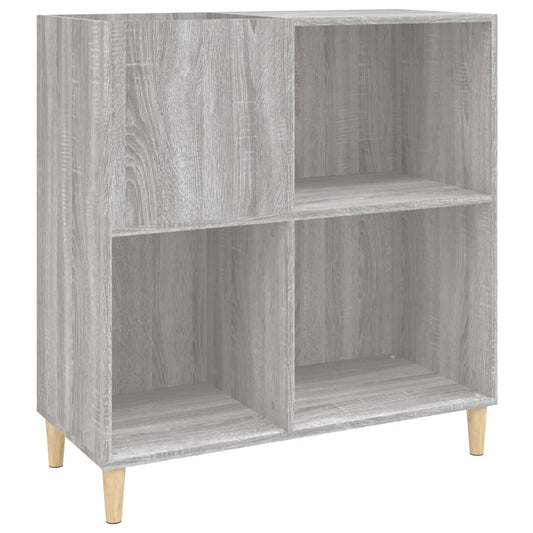 Record Cabinet Grey Sonoma 84.5x38x89 cm Engineered Wood