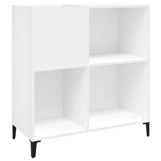 Record Cabinet White 84,5x38x89 cm Engineered Wood