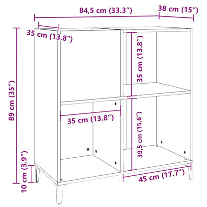 Record Cabinet | White | Engineered wood, metal | Medium