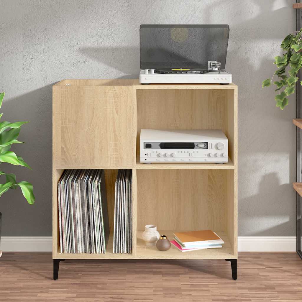 Record Cabinet Sonoma Oak 84.5x38x89 cm Engineered Wood