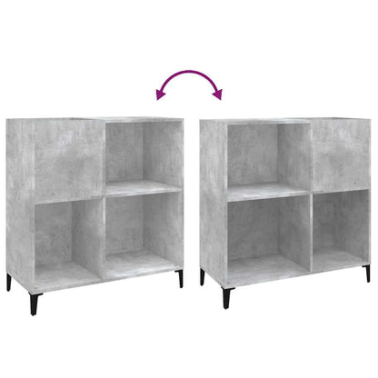 Record Cabinet | Concrete grey | Engineered wood, Metal | Medium