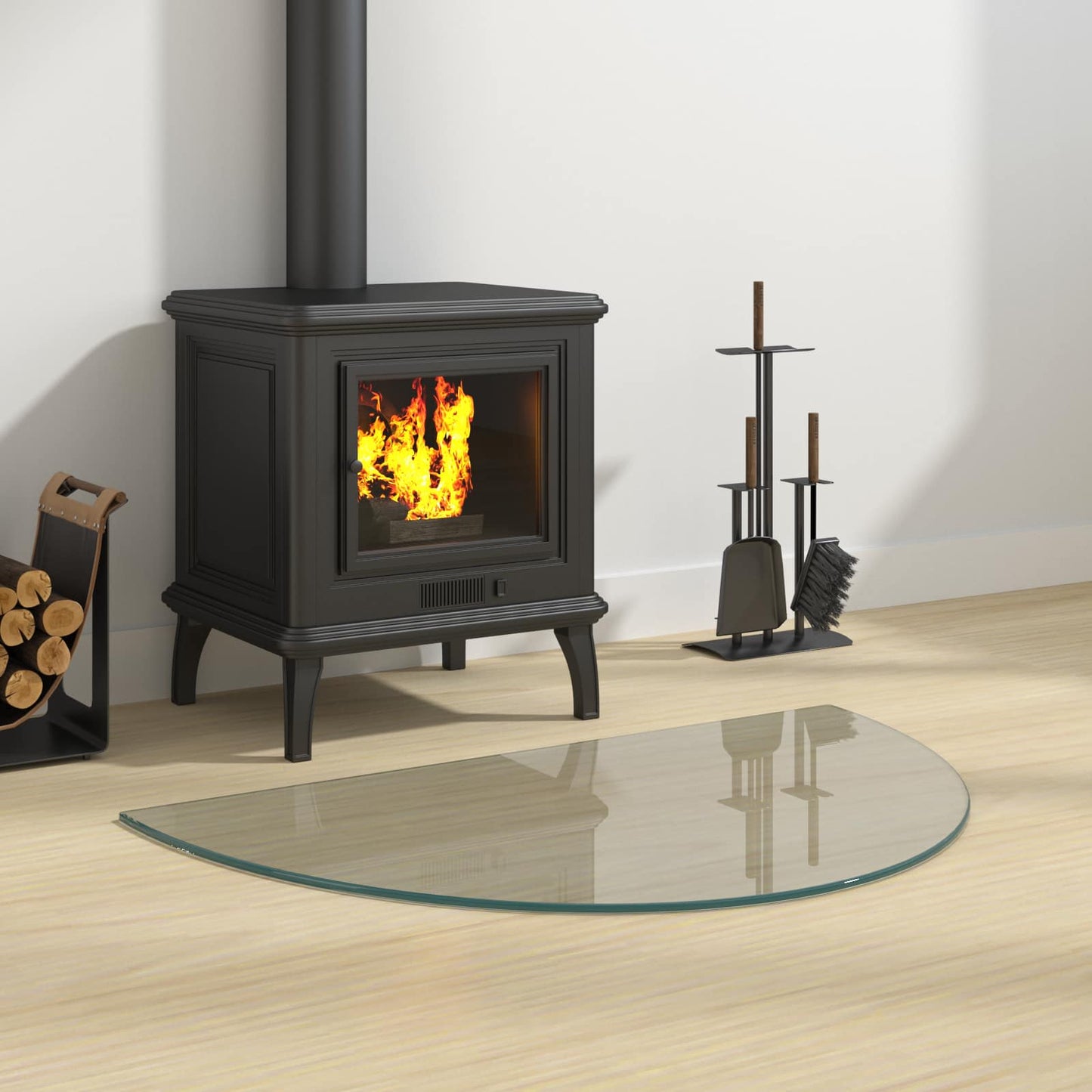 Fireplace Glass Plate Transparent 800 x 500 mm Glass