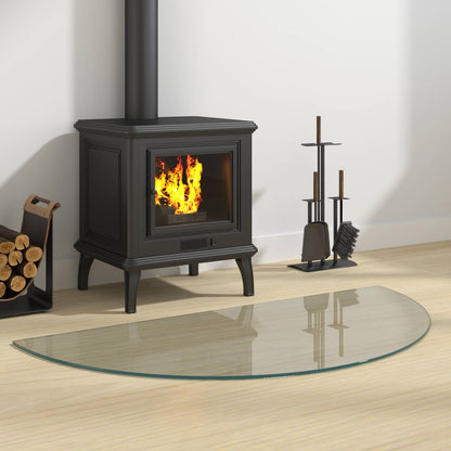 Fireplace Glass Plate Transparent 1000 x 500 mm Glass