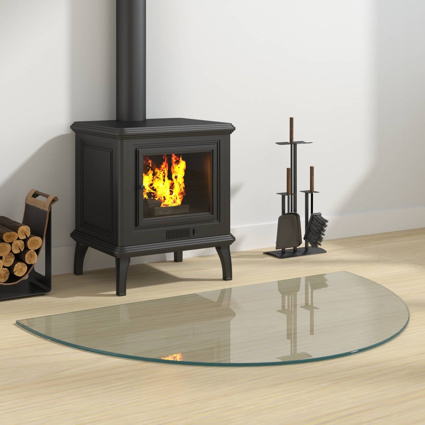 Fireplace Glass Plate Transparent 1000 x 600 mm Glass