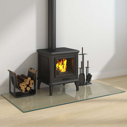Fireplace Glass Plate Transparent 120 x 60 cm Glass