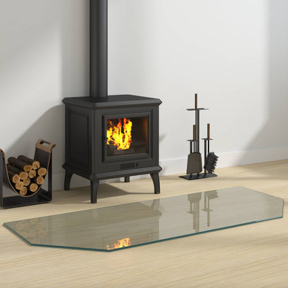 Fireplace Glass Plate Transparent 120 x 50 cm Glass