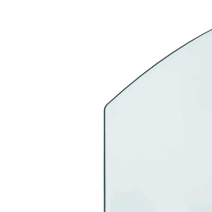 Fireplace Glass Plate Transparent 80 x 60 cm Glass