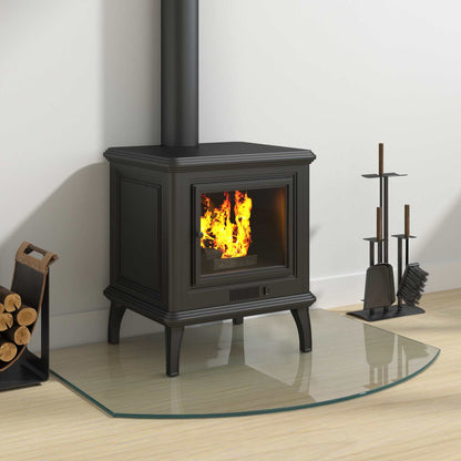 Fireplace Glass Plate Transparent 80 x 60 cm Glass
