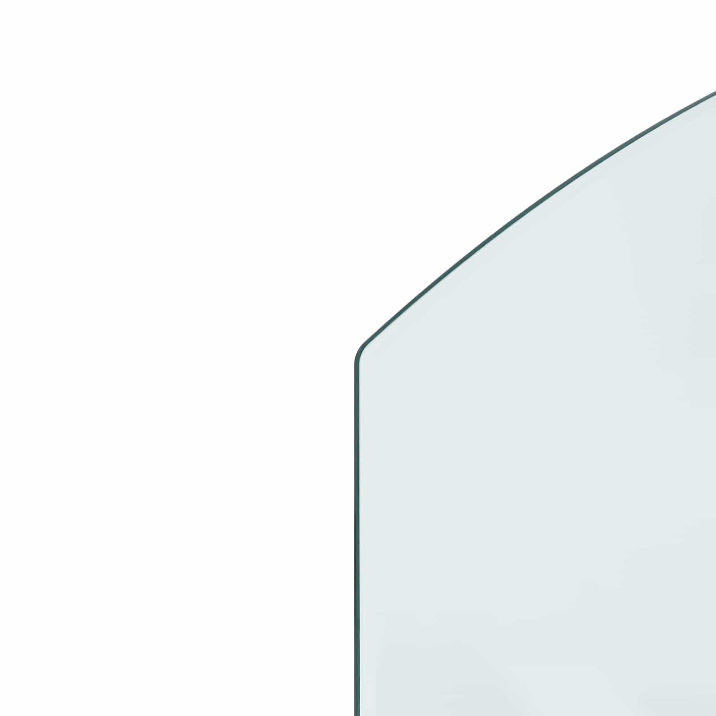 Fireplace Glass Plate Transparent 80 x 50 cm Glass